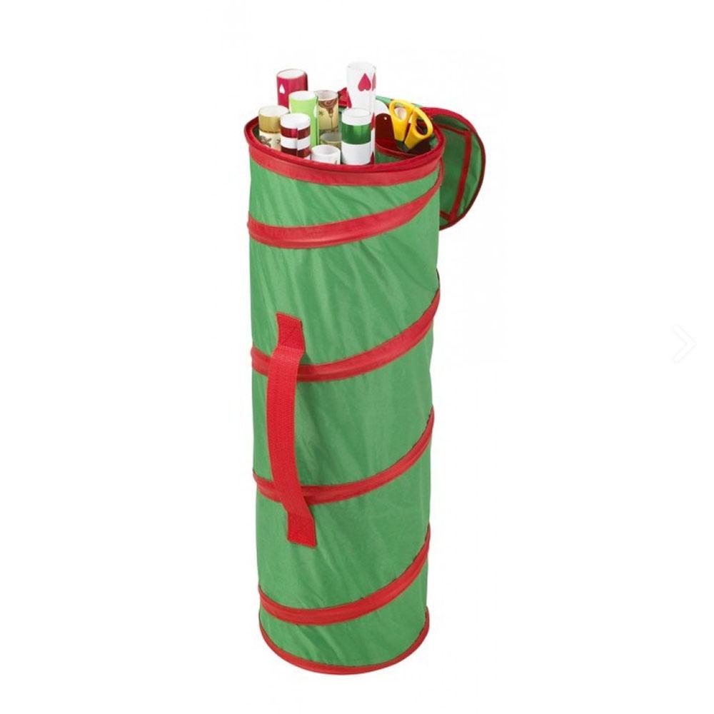 Kersttas - kunststof - 26 x 26 x 70 centimeter - opvouwbaar - draagriem