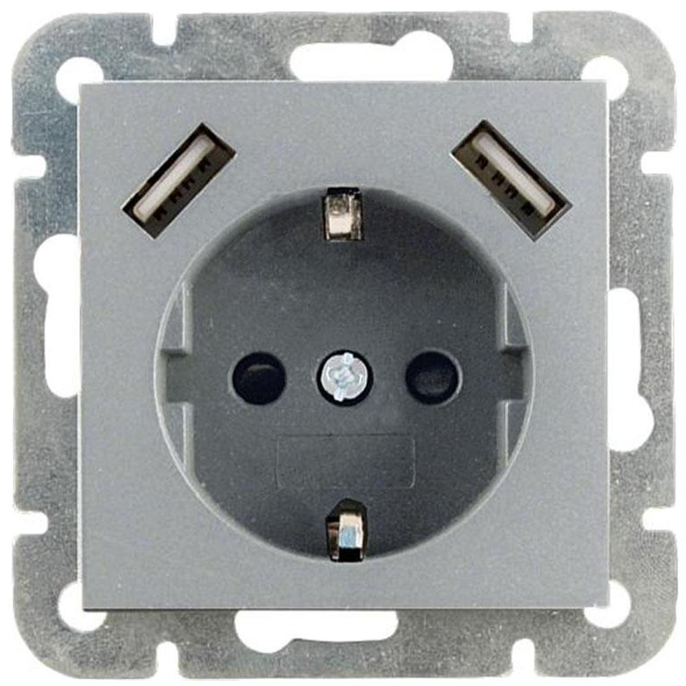 Stopcontact met USB - Klein