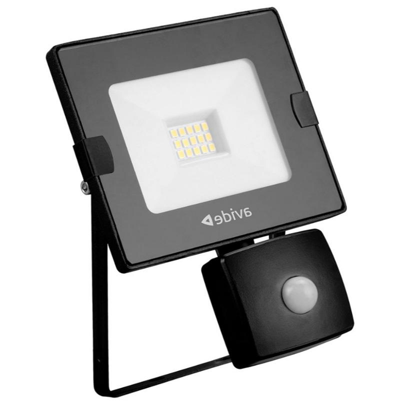 Avide Slim LED SMD Flood Light 120 NW 4000K 10W with PIR - Avide