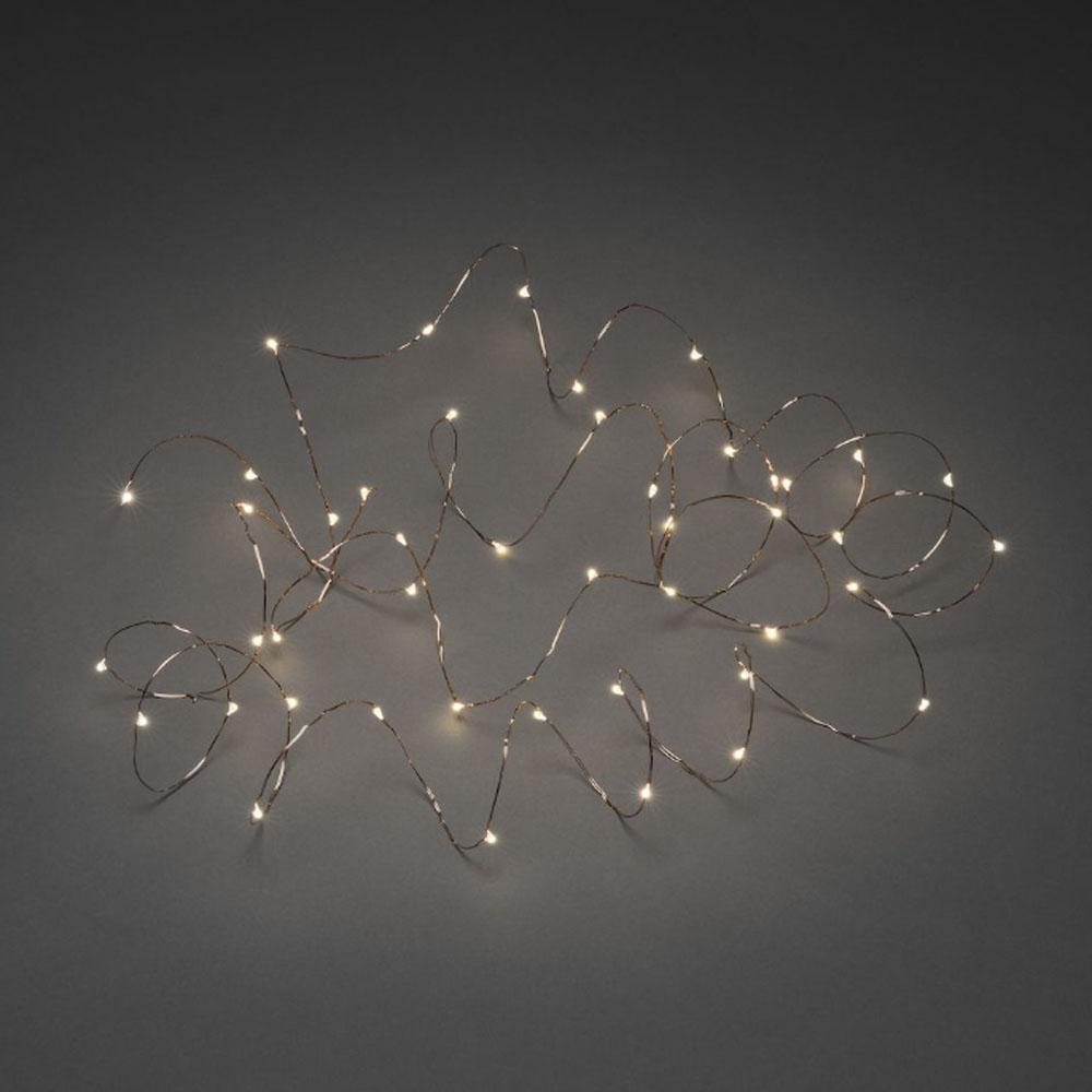 Draadverlichting - led kerstverlichting binnen - 50 lampjes - 4.9 meter - warm wit