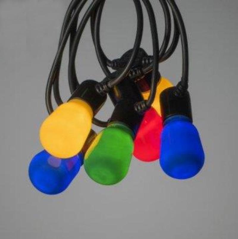 Lichtsnoer - led kerstverlichting buiten en binnen - 20 lampjes - 14.75 meter - multicolor
