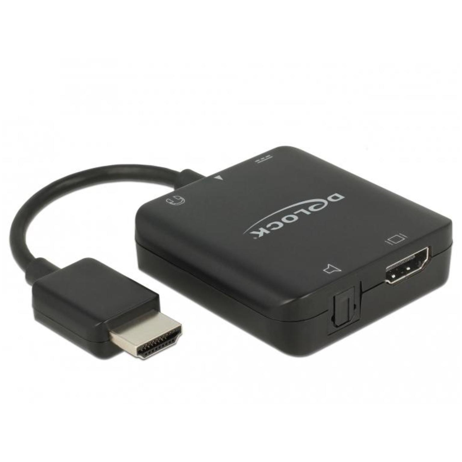 Convertisseur audio HDMI - HDMI, AUX, Optique - Delock