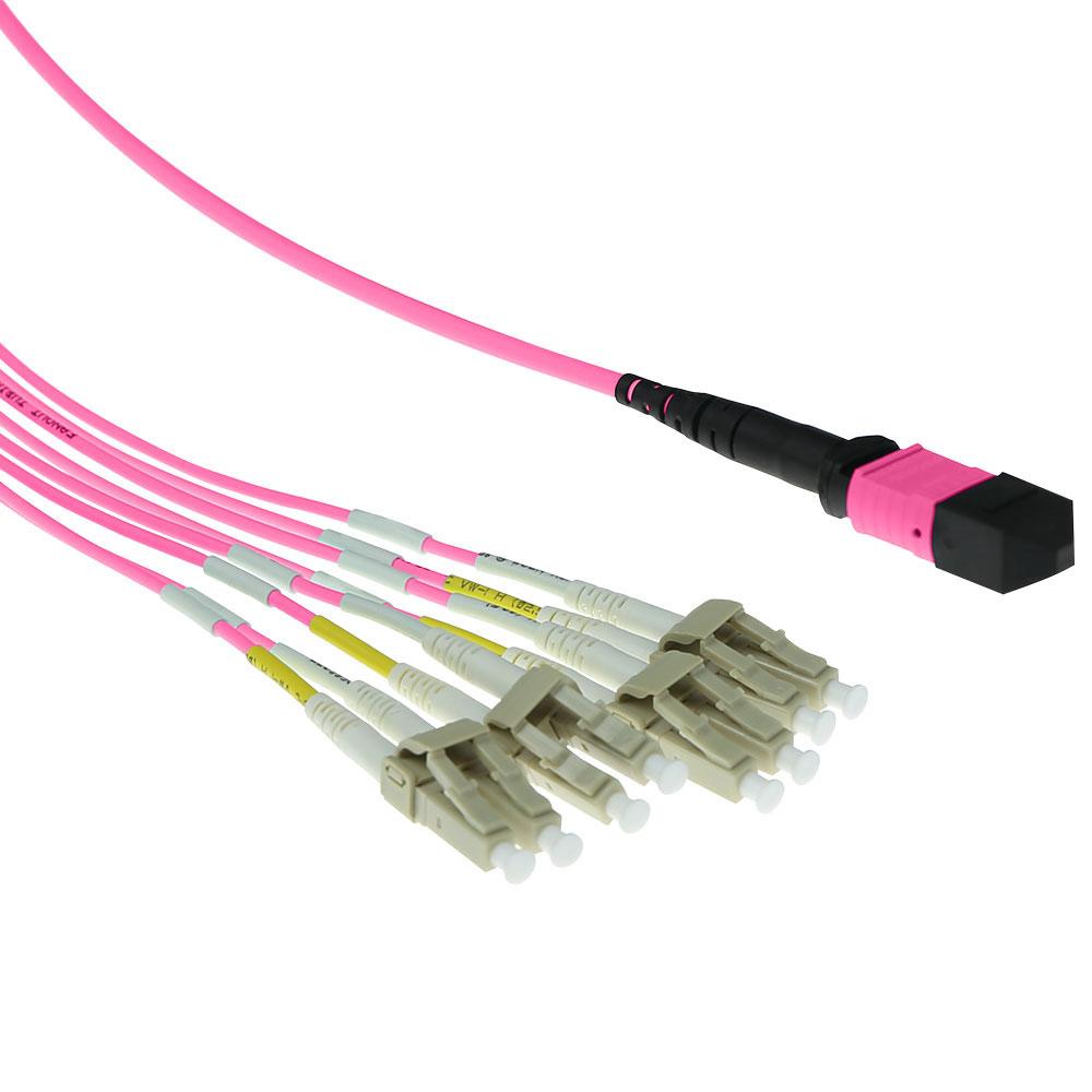 Glasvezel Kabel - MTP - 4xLC - OM4 - ACT