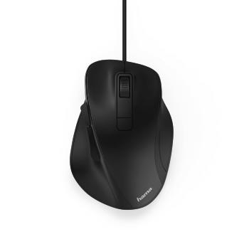Optische Muis met 6 knoppen MC 500, met kabel, zwart - Hama