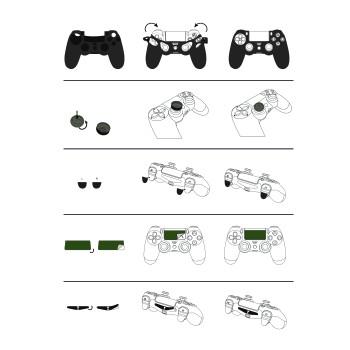 7en1 Kit d'accessoires Undead pour la manette Dualshock 4 PS4/Slim/Pro - Hama