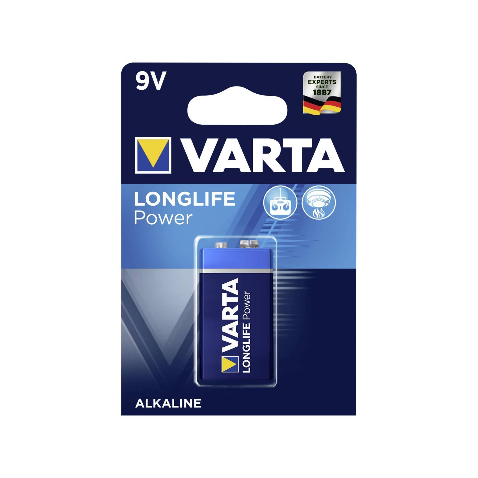 10x1 Varta High Energy 9V-Block 6 LR 61 VPE binnenverpakking - Varta