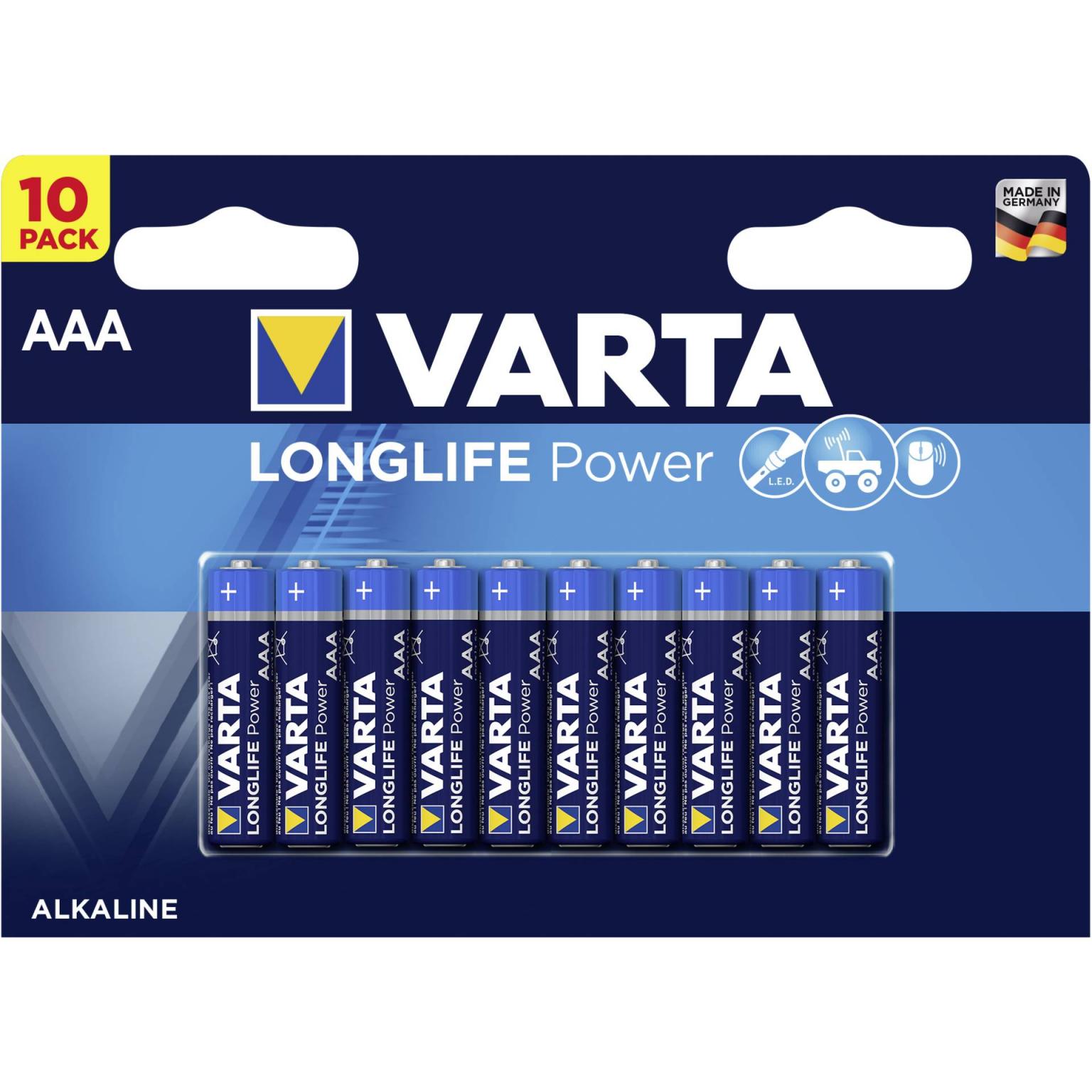 20x10 Varta High Energy Micro AAA LR 03 VPE binnenverpakking - Varta