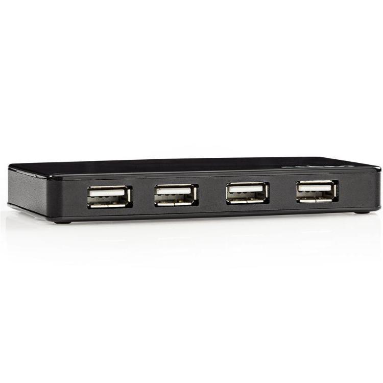 USB-hub 7-poorts Gevoed over USB 2.0 Afzonderlijke voeding - Nedis