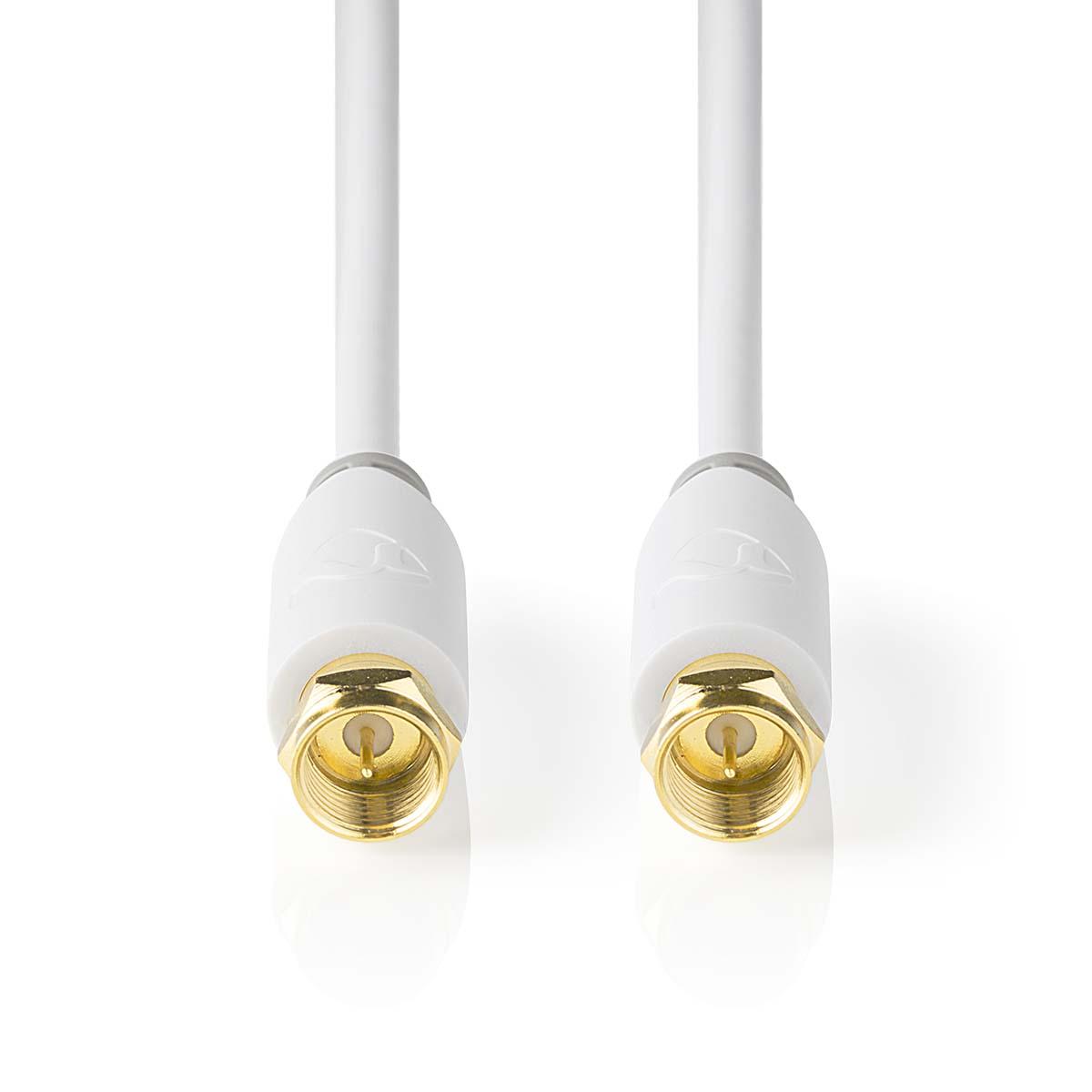 Câble satellite & antenne Connecteur F Connecteur F 3,0 m Blanc - Nedis