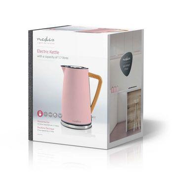 Elektrische waterkoker 1,7 l Soft-touch Roze - Nedis