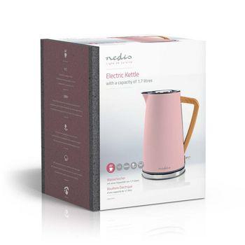 Elektrische waterkoker 1,7 l Soft-touch Roze - Nedis