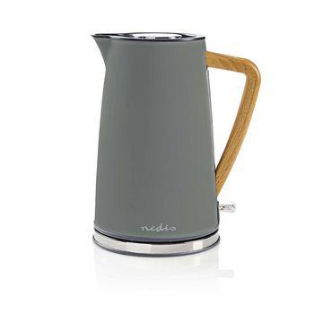 Elektrische waterkoker 1,7 l Soft-touch Grijs - Nedis