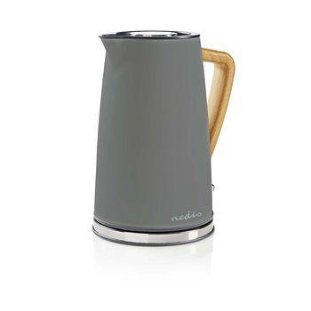 Elektrische waterkoker 1,7 l Soft-touch Grijs - Nedis