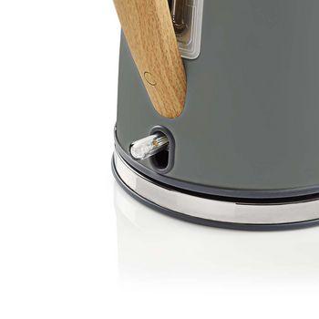 Elektrische waterkoker 1,7 l Soft-touch Grijs - Nedis