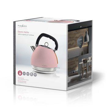Elektrische waterkoker 1,8 l Soft-touch Roze - Nedis