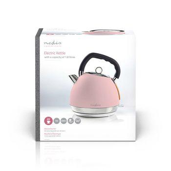 Elektrische waterkoker 1,8 l Soft-touch Roze - Nedis