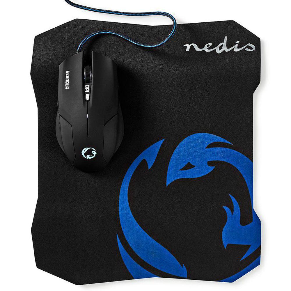 Gaming muis en muismat set - Nedis