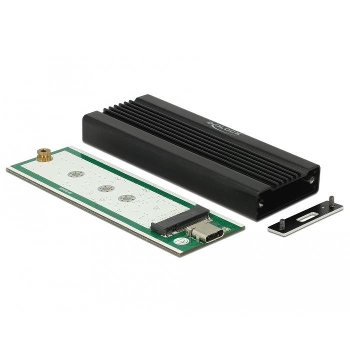 Boîtier SSD M.2 vers USB C - Boîtier SSD M.2 NVMe vers USB 3.1, Interne :  emplacement M.2 NVMe Key M 67 broches, Externe : USB 3.1 C (Gen 2) femelle,  Vitesse