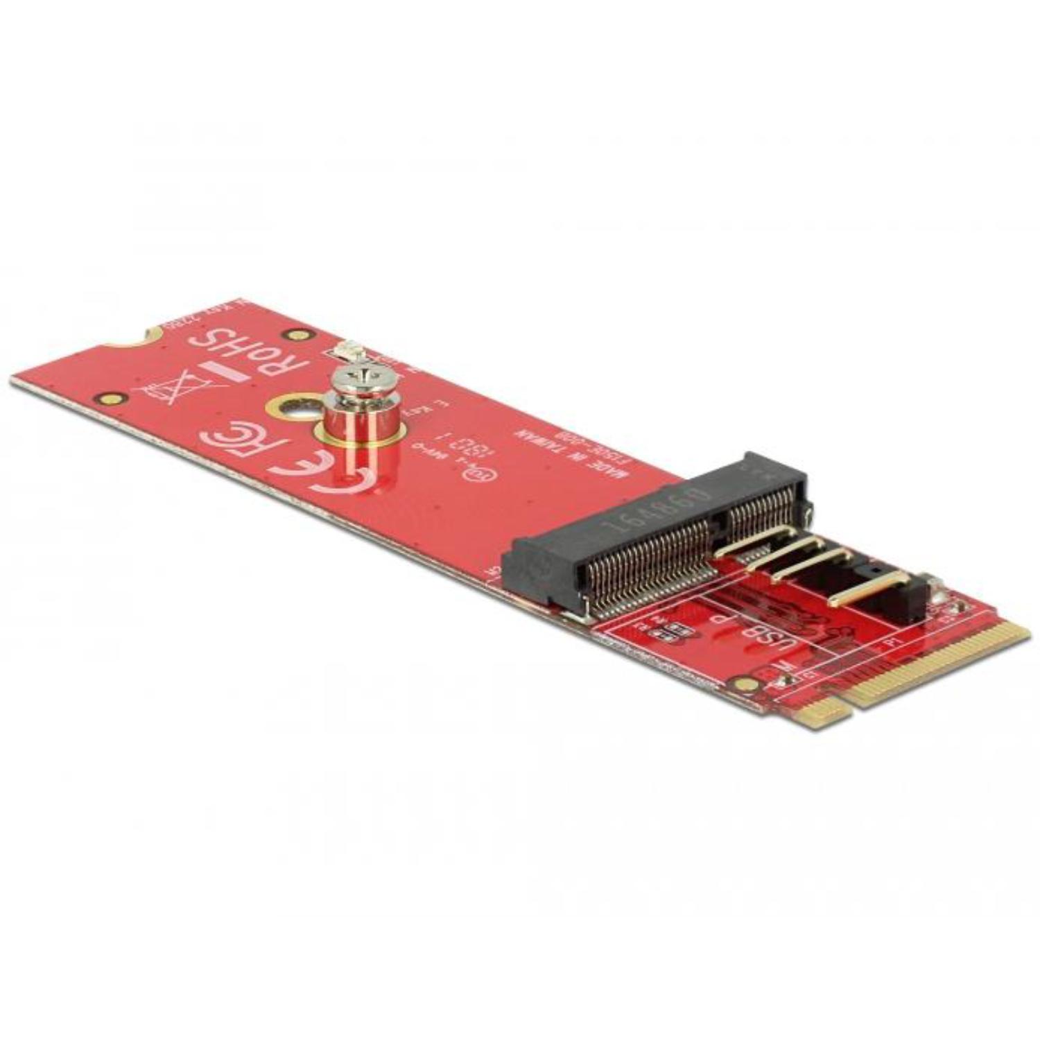 Convertisseur Delock M.2 Key M Connecteur > Emplacement M.2 Key E pour USB et PCIe M - Delock