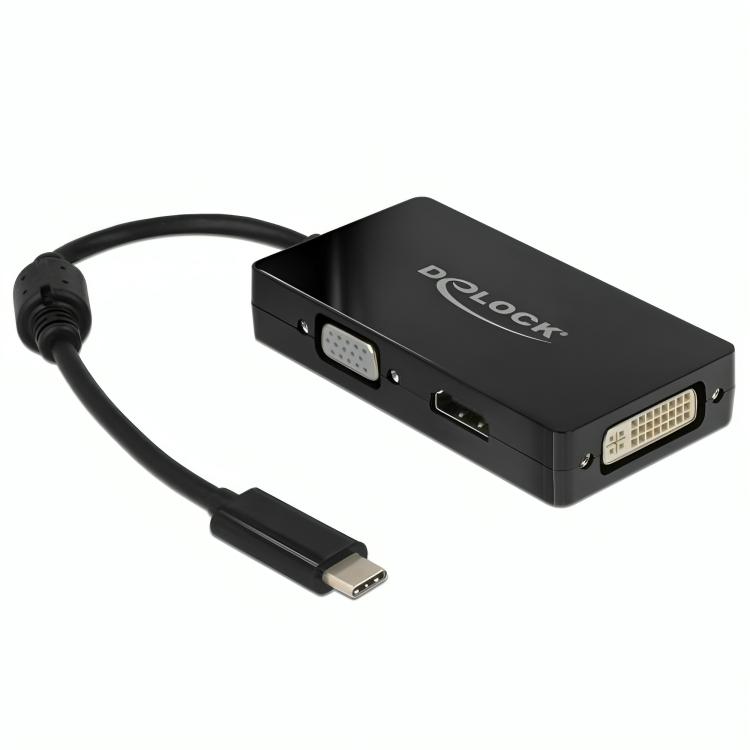 USB C adapter met VGA, HDMI en DVI uitgang