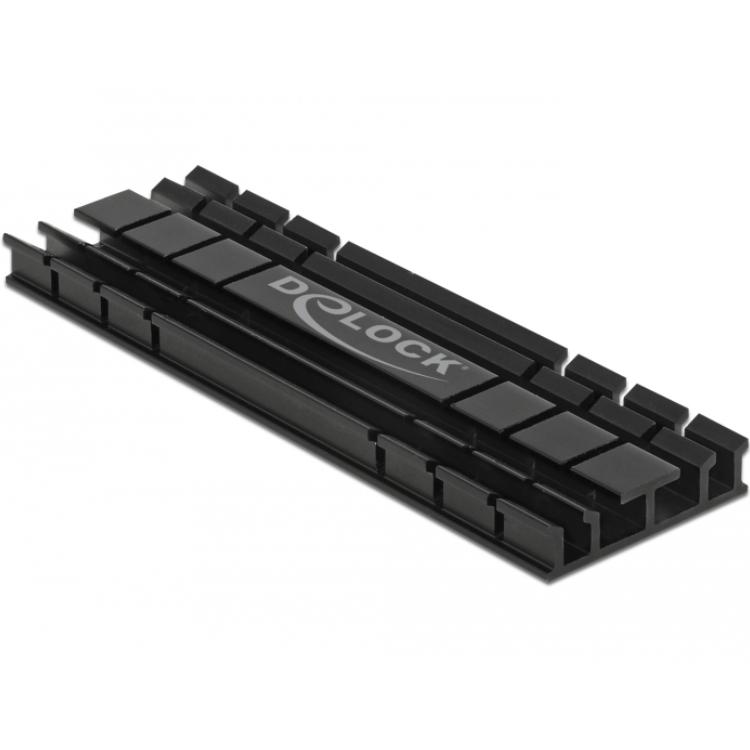 Delock Koellichaam plat 70 mm voor M.2 module zwart - Delock