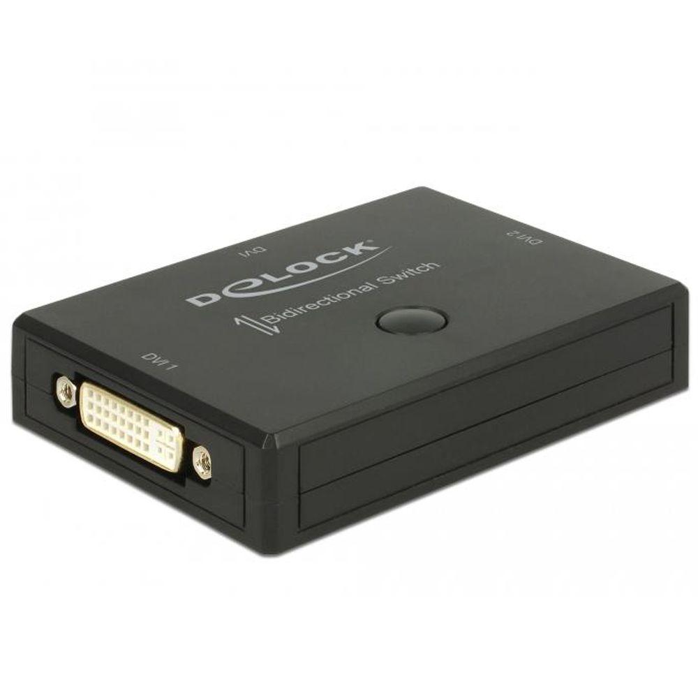 Delock DVI 2 - 1 Schakelaar Bidirectioneel 4K 30 Hz - Delock