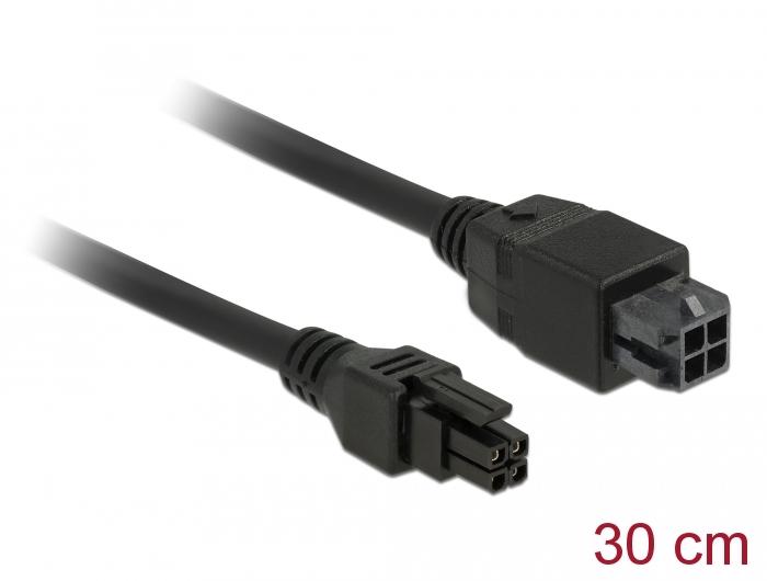 Delock Micro Fit 3.0 4 Pin Verlengkabel Stekker > Stopcontact 30 cm - Delock