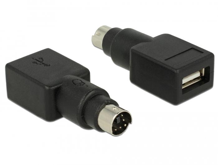 Delock Adapter PS/2 Stekker > USB Type-A Stekker - Delock