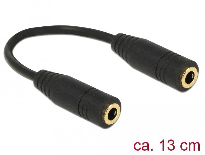Audio jack adapter 3,5 mm 4-polig – Jack F/F verguld 1:1 audio