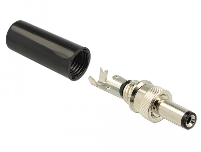 Delock-connector DC 5,5 x 2,1 mm met lengte 12,0 mm holle connector - Delock