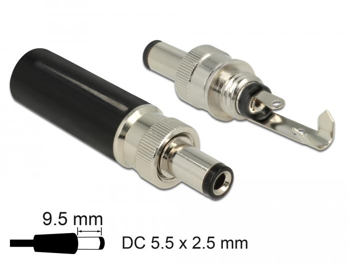 Connecteur Delock DC 5,5 x 2,5 mm avec longueur 9,5 mm connecteur creux - Delock