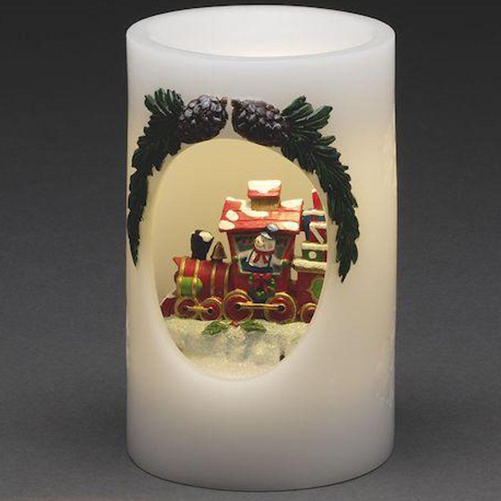 Kaars - led kerstverlichting binnen - 1 lampje - 10 x 16 cm - warm wit - 3x AA