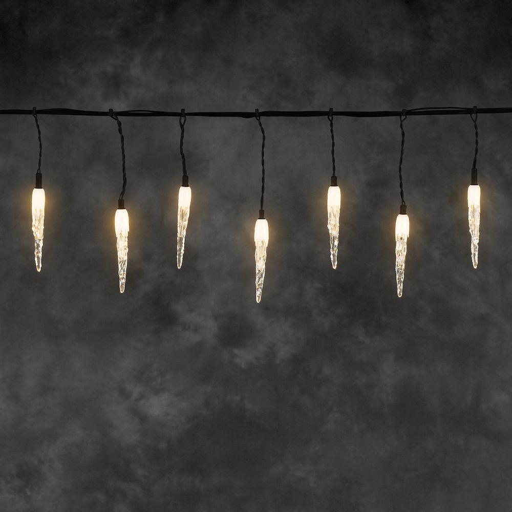 Guirlandes lumineuses - lumières de Noël à leds pour l'extérieur et l'intérieur - 50 lumières - 4,9 mètres - blanc chaud
