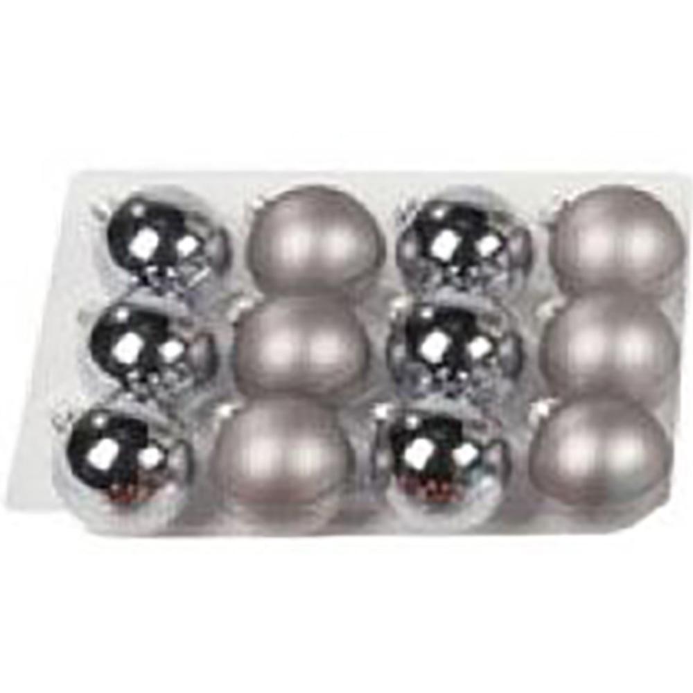 Verwaarlozing Scepticisme Hoeveelheid van Kerstballen - Zilver - Kleur: Zilver Aantal: 12 Afmetingen: Ø6 cm  Materiaal: Kunststof