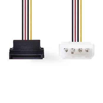 Câble d'alimentation interne Molex Male - SATA 7-Pin Female 90 Angled - Nedis