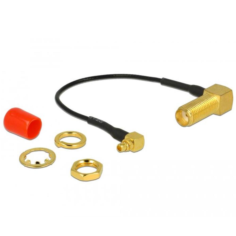 Delock Antennenkabel SMA 90 Buchse zum Einbau > MMCX 90 Stecker 10 cm
