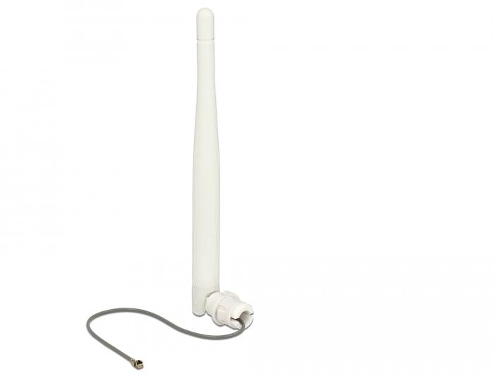 Delock WLAN 802.11 b/g/n Antenne MHF aansluiting 3 dBi omnidirectioneel 1.13 12 - Delock
