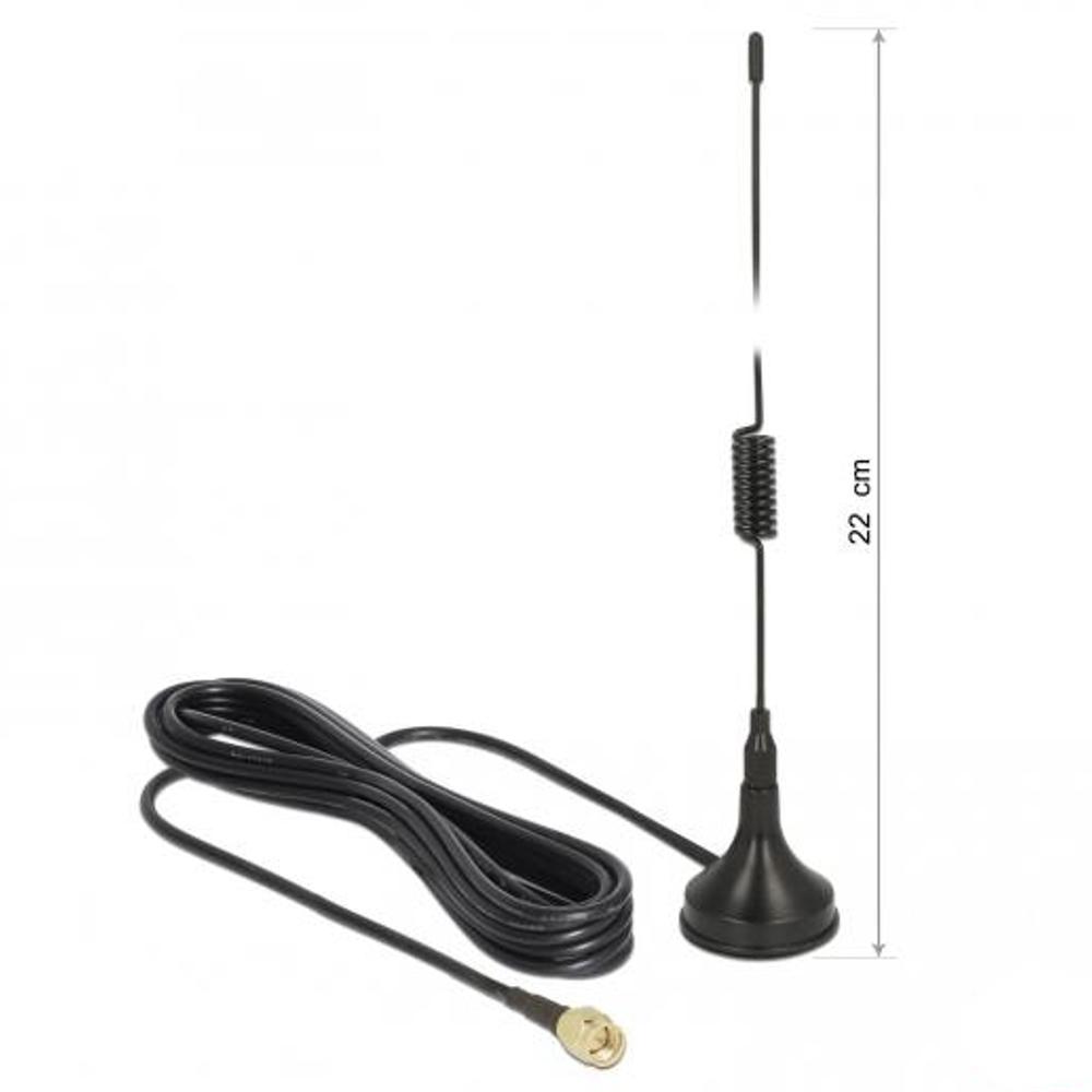 GSM / UMTS / LTE antenne SMA mâle 2 dBi RG-174 2,5 mètre outdoor