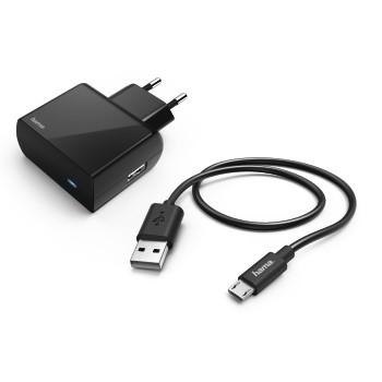 Kit de charge, micro USB, 2,4 A, noir - Hama