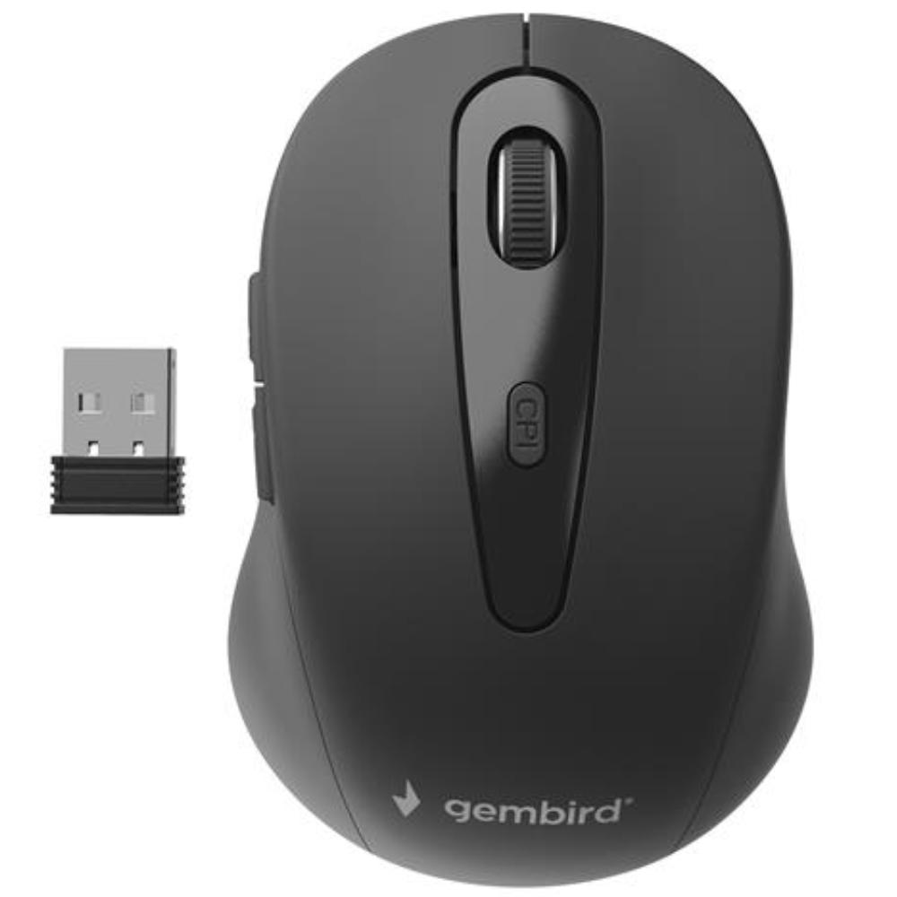 Souris sans fil 6 boutons, noire