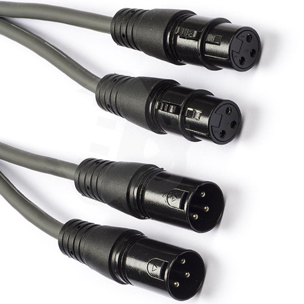 Câble XLR - Jack - Version : 3 pôles - Mono, Connecteur 1 : XLR femelle,  Connecteur 2 : Jack 6,3mm mâle, Longueur : 1,5 mètres.