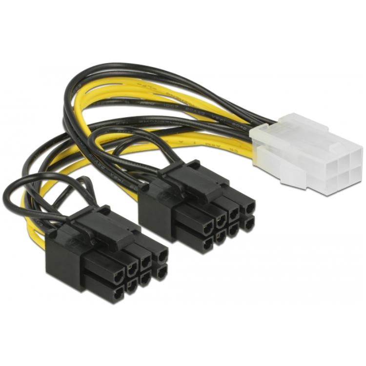Delock PCI Express voedingskabel 6-pins female > 2 x 8-pins male