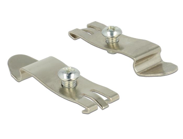 Support Delock pour panneau de brassage de bureau pour rails DIN - Delock