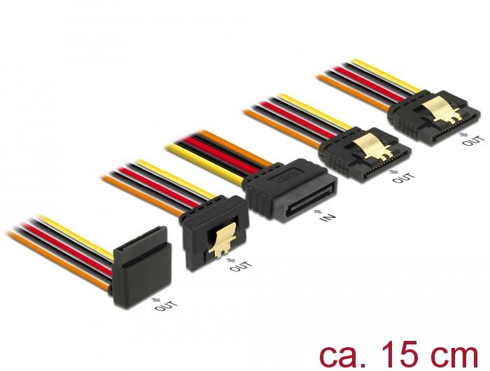 Delock Kabel SATA 15-pins voedingsconnector met Snap-In functie > SAT - Delock