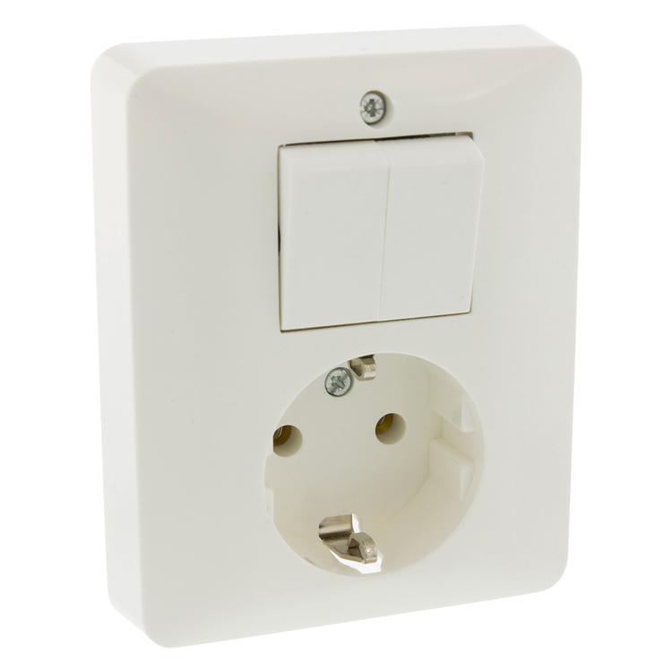 Inbouw stopcontact met schakelaar - Peha