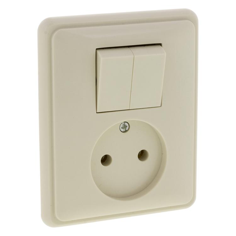 Inbouw stopcontact met schakelaar - Peha
