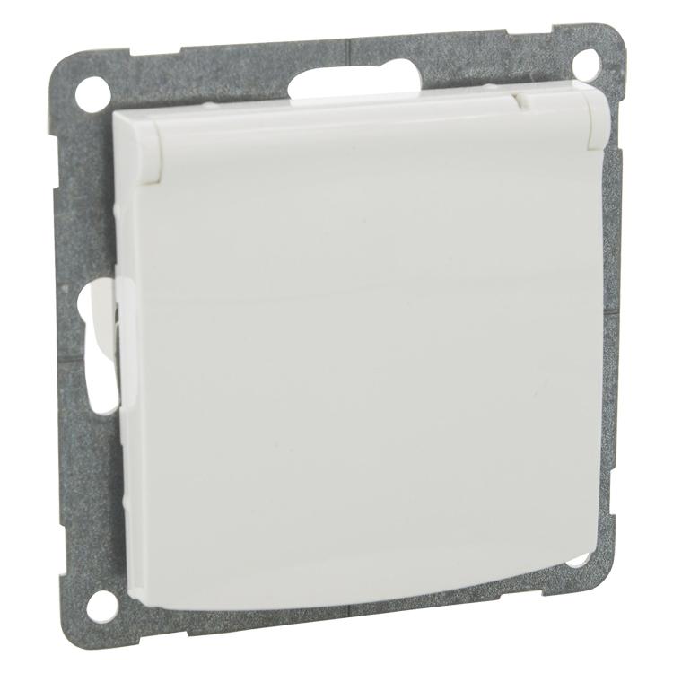 Inbouw stopcontact met klep - 1-voudig - Q-LINK