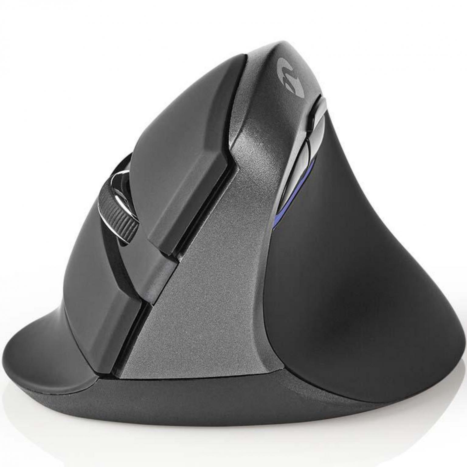 Ergonomic Wireless Mouse Mini 1600 dpi 6-Button Black - Nedis