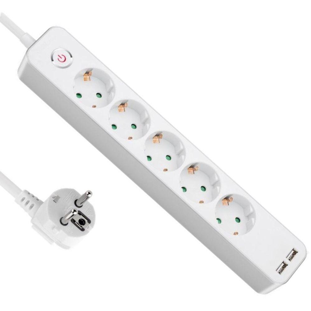 Stekkerdoos met 2x USB
