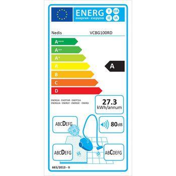 Stofzuiger met Zak 700 W 1,5 L Inhoud Rood - Nedis